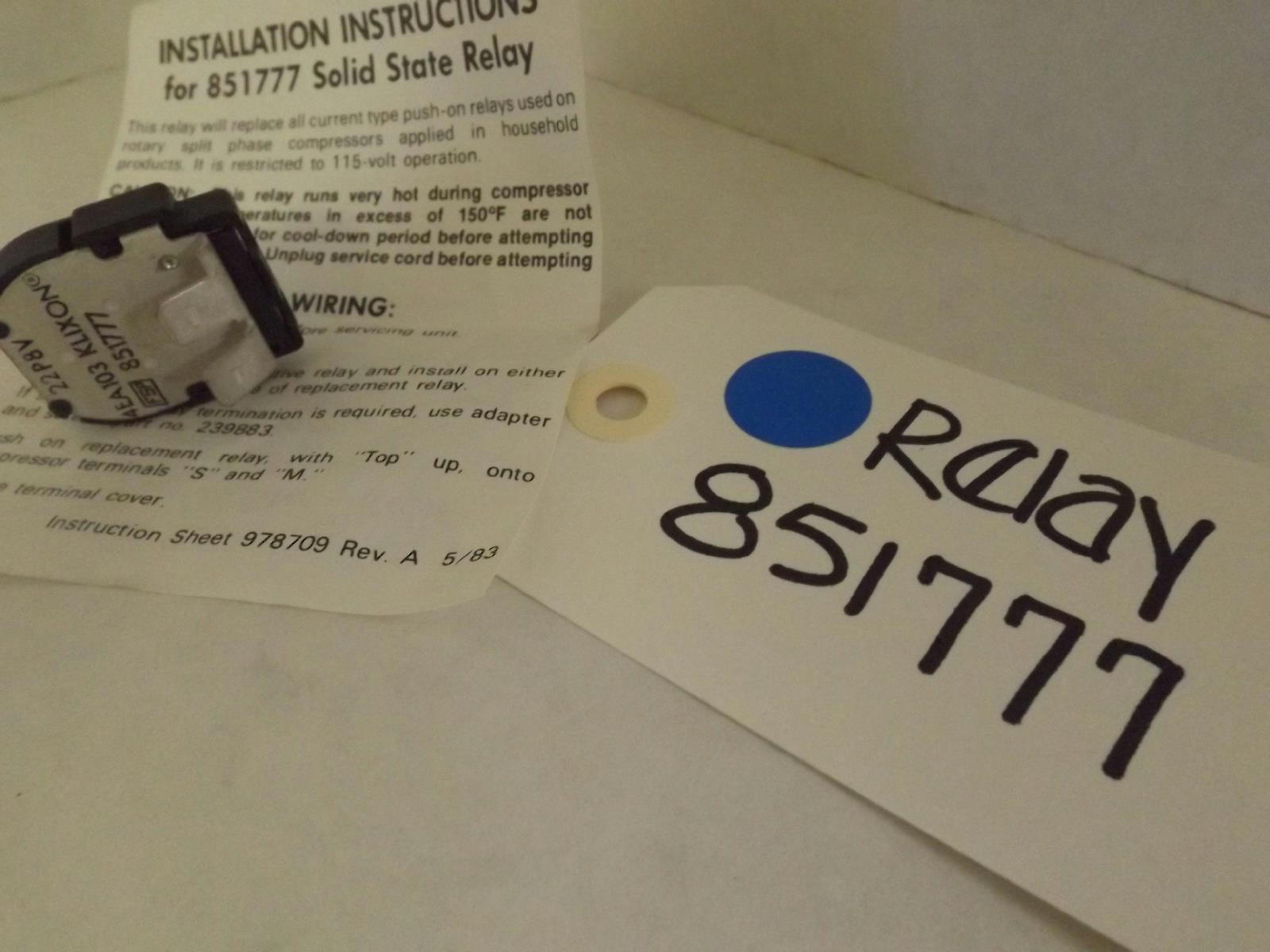 FSP WHIRLPOOL REFRIGERATOR 851777 RELAY NEW FSP WHIRLPOOL REFRIGERATOR 851777 RELAY NEW